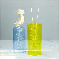 Bouteilles de diffuseur de roseau de parfum en borosilicate de verre vide de conception unique à double couche pour huile essentielle