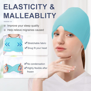 Gorro de Hielo para Alivio de Migrañas, Terapia de Frío y Calor, Ajustable, para Dolores de Cabeza y Migrañas - Product Image 3