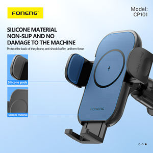 Support de téléphone de voiture sans fil Foneng CP101 15W en métal, prend en charge tous les appareils mobiles à chargement sans fil - Product Image 2