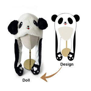 لعبة أفخم تفاعلية الباندا قبعة ترفرف الأذنين ، لطيف مضحك زي حيوان قبعة صغيرة - Product Image 4