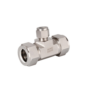 Raccord en T en acier inoxydable Roke SS316, raccord à manchon, raccords de tuyauterie hydraulique - Product Image 1
