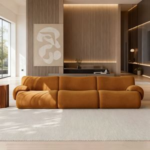Minimalist Tufted One Seat Cloth <b>Sofa</b> Set Corner <b>Sponge</b> Sectional with Vacuum Compressed Legs <b>for</b> Apartment Living Room Couch - Product Image 3