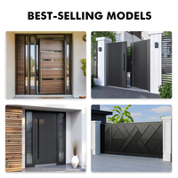 Portail de Villa Moderne de Luxe, Conception Simple, Porte en Aluminium Moulé, Motif à Ouverture Automatique, Matériaux en Fer et Acier, Portail de Jardin pour Villa