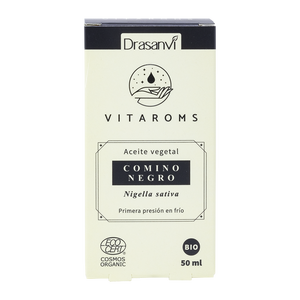 Huile de support de cumin noir biologique Vitaroms Drasanvi 50 ml certifiée Ecocert - Product Image 1