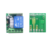 433MHz 315MHz Module de commutation de relais sans fil Carte de commande DC12V 1 canal RF Commutateur de télécommande Module récepteur hétérodyne