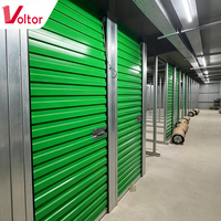 Système d'unités de stockage modulaires complètes en acier pour l'Argentine avec cloison en acier et porte enroulable, fixation par boulons, sans soudure, OEM ODM