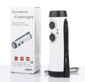 Đa chức năng Hand Crank có thể sạc lại AM/FM <span class=keywords><strong>Radio</strong></span> với Built-in Loa LED Đèn pin còi báo động sử dụng khẩn cấp - Product Image 4