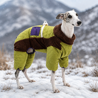 Combinaison pour chien, hiver, matelassée, intégrale, avec col en polaire et anneau pour laisse, combinaison chaude pour chien, tailles S-2XL