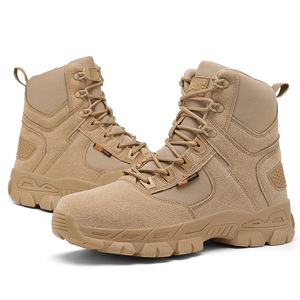 DSF63 AS33 UNZHUO MAKE UZMK Khaki Tactical <b>Boot</b> Oxford Cloth Waterproof Outdoor All Seasons Beige High Top <b>Hiking</b> <b>Boot</b> - Product Image 4