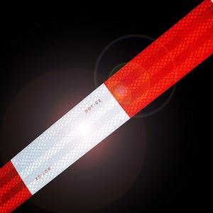Màu đỏ và trắng trong suốt cao Dot C2 PVC Vinyl Phản Chiếu <span class=keywords><strong>CAUTION</strong></span> <span class=keywords><strong>Tape</strong></span> cho xe ô tô xe tải - Product Image 2