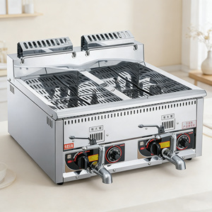 Freidora Comercial de Gas para Pollo, Máquina Freidora de Pollo de Alta Capacidad 12L+12L, Freidora Profunda para Patatas Fritas, Pollo y Pato - Product Image 4