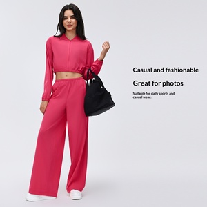 Camicetta Corta da <span class=keywords><strong>Donna</strong></span> a Maniche Lunghe, Primaverile Estiva, in Nylon Traspirante, con Cerniera, Collo Alto, Casual, per Fitness - Product Image 6