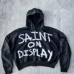 Sweat-shirt à capuche en coton 100% de haute qualité avec logo personnalisé, anti-boulochage, anti-plis, pour homme - Product Image 3