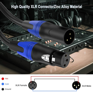 Câble Microphone XLR 3 Broches Personnalisé en Gros, Câble Audio Équilibré HI-FI Double Blindage <span class=keywords><strong>OFC</strong></span> pour Table de Mixage, Amplificateur de Puissance, Haut-Parleur - Product Image 6