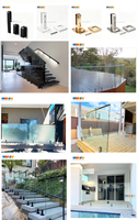 HJ Edelstahl Inox Seitenwandmontierter Glas-Spigot Balkon-Glasgeländer Zaun Balustrade Glaszaun-Spigot zum Fabrikpreis