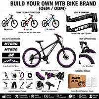 VTT MTBGO promotionnel OEM ODM 26 pouces en aluminium, 7 vitesses, freins à disque hydrauliques, pour jeunes/adultes, pour la conduite sur sentier