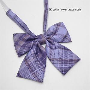 Nuevos Accesorios de Uniforme Estilo Universitario Japonés: Corbata de Lazo para Camisa de Niña, de Algodón TR, con Estampado Tie-Dye a Cuadros, Venta al por Mayor de Fábrica - Product Image 3