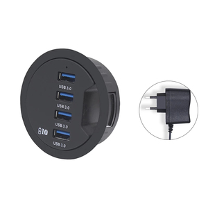 Hub USB 3.0 2.0 Bộ Chia Cổng Grommet Loại C Để Bàn Âm Thanh Với SD/TF 3 4 Cổng Gắn Trong Bàn Với Bộ Đổi Nguồn 5V 2A - Product Image 1