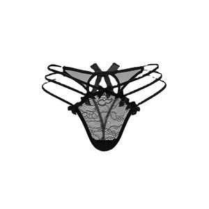 Brume pure et innocent, culotte string séduisante à taille basse avec lacets et entrejambe ouvert en dentelle sexy pour femmes. - Product Image 5