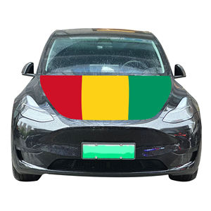 Couverture nationale de capot de voiture abordable drapeau guinée couverture de moteur de voiture drapeau vente directe d'usine tissu polyester - Product Image 2