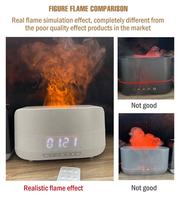 Humidificateur de flamme de parfum intelligent réglable professionnel diffuseur d'arôme de feu de brume essentielle avec haut-parleur Bluetooth réveil