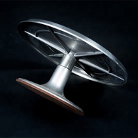 Platine à Gâteau en Alliage d'Aluminium de 12 Pouces, Base Antidérapante en Caoutchouc, Support Rotatif Professionnel pour Desserts