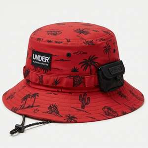 Sombrero de pescador unisex personalizado de poliéster con malla, estilo hip hop, casual, para camping, senderismo, pesca, con cordón, de ala ancha, táctico, para surf, tipo boonie - Product Image 5