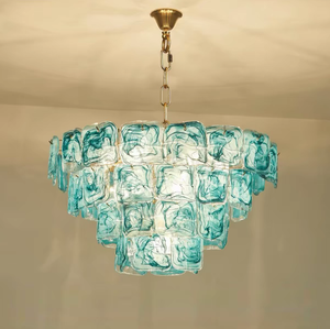 Lampadario LED in Vetro di Murano Fatto a Mano, Stile Vintage Francese di Lusso, per Soggiorno, Sala da Pranzo e Camera da Letto - Product Image 1