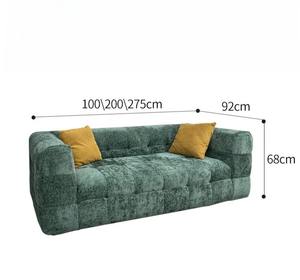 Wayon Modernes Konvertierbares Schlafsofa 2-Sitzer-Set Umweltfreundlicher Flanell-Bezug L-Form Kissenrücken für Apartments Villen Wohnzimmer - Product Image 2