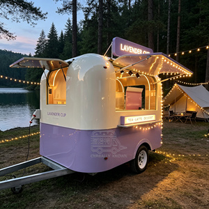 Food Truck <b>Trailer</b> Fully Equipped Concession Cart Mobile Ice Cream <b>Trailers</b> Commercial Cart Street Vending Carts - Product Image 2