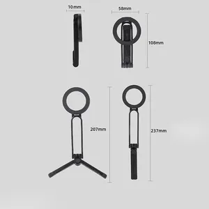 Portable Aluminium Alloy Anti-Corrosion Magnetic Phone Holder Snap Hook Mobile Tripod <strong>Bracket</strong> for Desk Live Shooting Handheld - Product Image 6