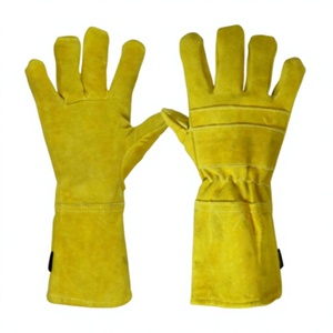 Gants de soudure en cuir de vachette renforcé de haute qualité, résistants à la chaleur, pour la lutte contre les incendies, le barbecue et la protection des mains - Product Image 3