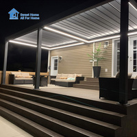 Pergola Bioclimatique Autoportante Motorisée en Aluminium Sweet Home avec Lames Orientables, Résistante au Vent et à l'Eau, pour Jardin Extérieur