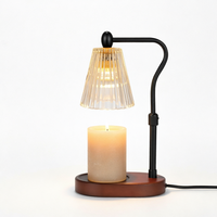 Lampe à cire fondante pour huiles essentielles d'aromathérapie, diffuseur en verre de style Ins, chauffe-bougie électrique, lampe de table, intérieur, Saint-Valentin