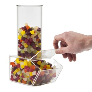 Stackable Clear Candy Containers With Flip Lid Classic Clear Acrylic Bulk Food Bin