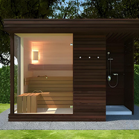 Sauna extérieur personnalisé de haute qualité à vendre 2024 Sauna de jardin à vapeur sèche traditionnelle chaude pour 2 personnes