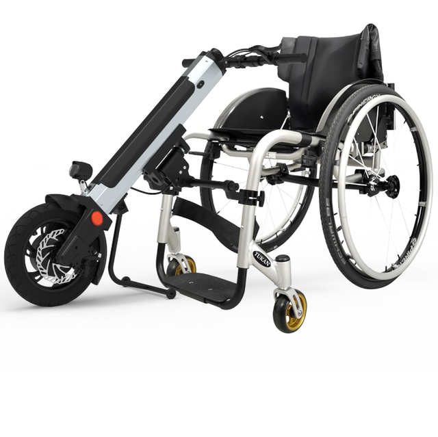 MIJO Newest 350w High Speed  Handbike Electric Wheelchair Attachment Handcycle 12inch with 12ah Battery
