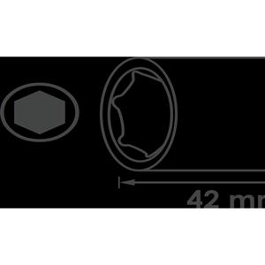 ซ็อกเก็ตประแจแรงกระแทกของ Vigor แบบสั้น, ขนาด1/2นิ้ว (12.5มม.) มีช่องกลวง, นิ้วนิ้วและหน้าหกเหลี่ยมขนาดเส้นผ่านศูนย์กลาง13มม. - Product Image 4