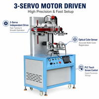 Imprimante à écran semi-automatique certifiée CE avec capteur de couleur multicolore pour l'emballage du verre et des cosmétiques
