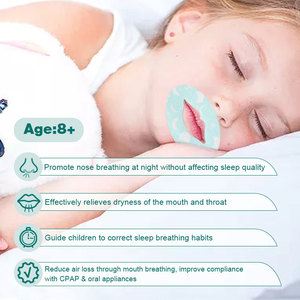 Tira Bucal Deportiva Unisex para Niños, Mejora el Sueño, con Abertura Central, Transpirable, de Tela No Tejida, para Ronquidos, Uso Nocturno - Product Image 3