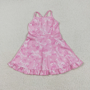 Vestidos Deportivos con Tirantes para Niñas, 8 Colores, Ropa de Yoga, Vestidos hasta la Rodilla con Volantes, Ropa de Yoga para Niñas - Product Image 6