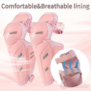 4 Stks/sets Motorfiets Beschermende Kleding Knie & Elleboog Pads Roze <span class=keywords><strong>M</strong></span>/L Vrouwen Dame Motorcross Off-Road Kniebeschermer Mtb Crossmotor Elbowpads - Product Image 6