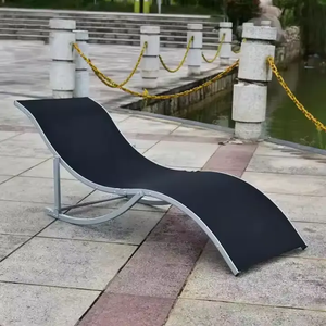 Nouveauté : Chaise longue en aluminium métallique 2*1 pour le jardin, meubles d'extérieur - Product Image 2