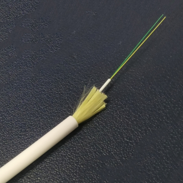 1 2 Cores FTTH Drop Cable SM G657A1 G657A2 CPR DCA LSZH 3.9mm Fiber Optic Round Drop Cable for FTTH Solution
