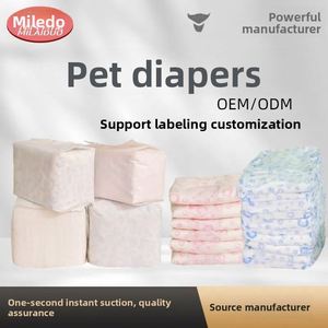 Couches jetables et coussinets absorbants pour chiens, pour chiennes et chiens, soutien menstruel, petits chiens et races 2026, 50 pièces - Product Image 2