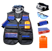 Chaleco Táctico Ajustable Elite 2025 para Niños, Kit para la Serie Nerf, Chaleco de Juguete con Balas Suaves para Niños y Niñas