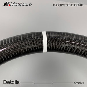 Volante de fibra de carbono personalizado para Audi B7 B8 C6 A3 A4 A5 A6 A7 A8 A8L Sedan 2004-2011, mejora del interior del coche - Product Image 4