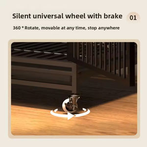 Villa para Gatos, Jaula de Lujo para Cría de Perros y Gatos, Jaula Grande de Madera y Alambre de Hierro para Interiores, Jaula de Exhibición con 3 Plataformas y Cierre Desplegable - Product Image 6