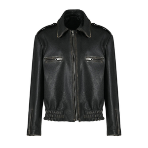 Veste en cuir pour femme, design tendance, veste en cuir unie pour femmes et filles, design OEM - Product Image 1