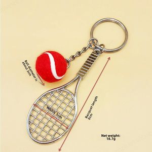Llavero Creativo de Aleación con Forma de Pelota y Raqueta de Tenis, Bonito Regalo Promocional Publicitario para Actividades Deportivas, Venta al por Mayor - Product Image 2